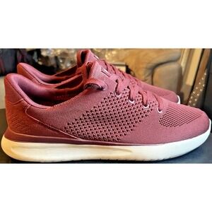 Kizik Lima Eco Knit Hands Free Slip On Shoes Maroon Women's size 9.5 Wide